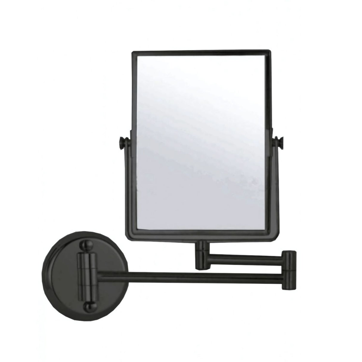 Espejo Cuadrado Ajustable Negro - Aumento 1x a 3x