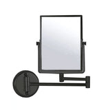 Espejo Cuadrado Ajustable Negro - Aumento 1x a 3x