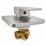 Monocontrol Ducha Cuadrado Satín 12 cm Empotrado para Baño