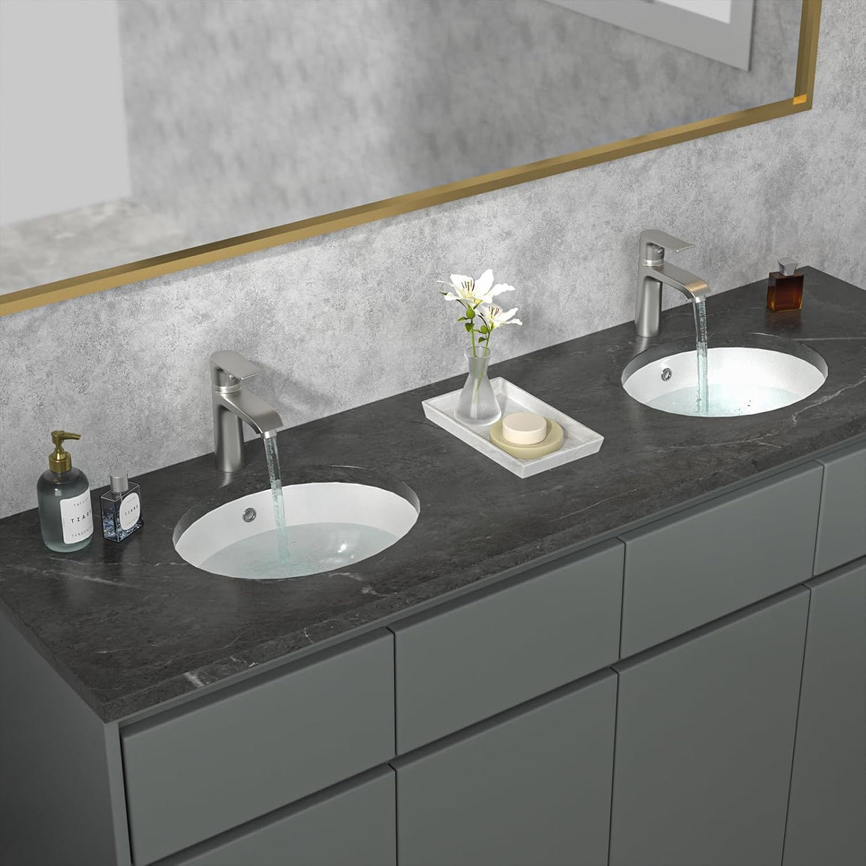 Lavamanos De Bajo Poner Vancouver Blanco Ovalado Con Rebose - 33x29x17 Cm | 42x34x20 Cm | 47x39x19 Cm