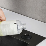 Dispensador Jabón Acero Inoxidable Negro Integrado Cocina