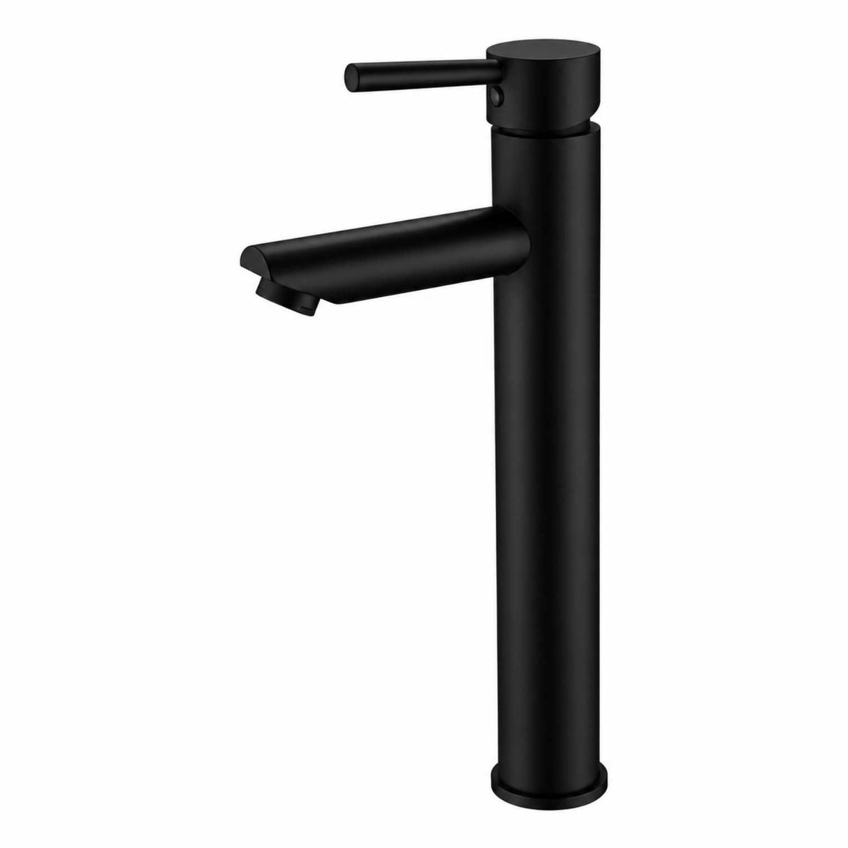 Grifería Lavamanos Alto Cuello Recto Negro Mate 29 cm Monocontrol para Lavamanos Vessel