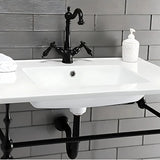 Kit Lavamanos Sifon Desague Push Negro Mate Metálico Moderno