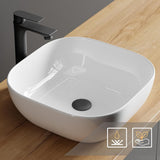 Lavamanos Sobreponer Tipo Vessel Opera Cuadrado - 41.5 x 41.5 x 14.5 cm. Blanco