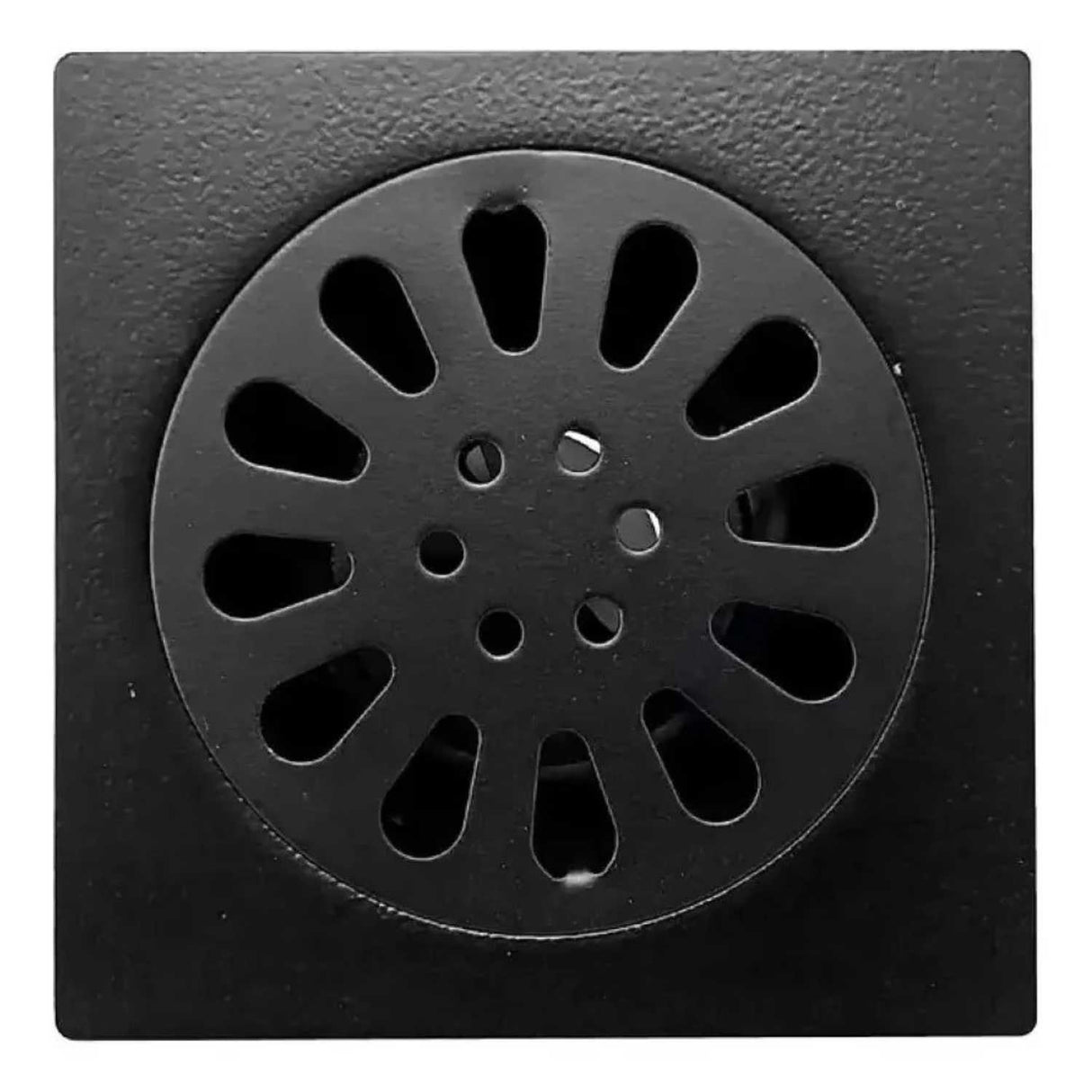 Rejilla de Piso Negro Liviana 10*10 Flor