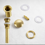 Desagüe Push para Lavamanos Oro Cepillado 7,8 cm de alto y 6,6 cm de ancho