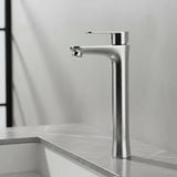 Lavamanos Monocontrol Alto Posto Níquel Texturizado Moderno