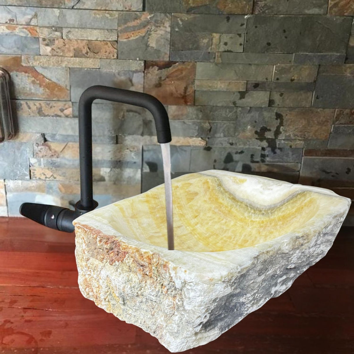 Lavamanos en Piedra Natural Linea Quarzo Amarillo