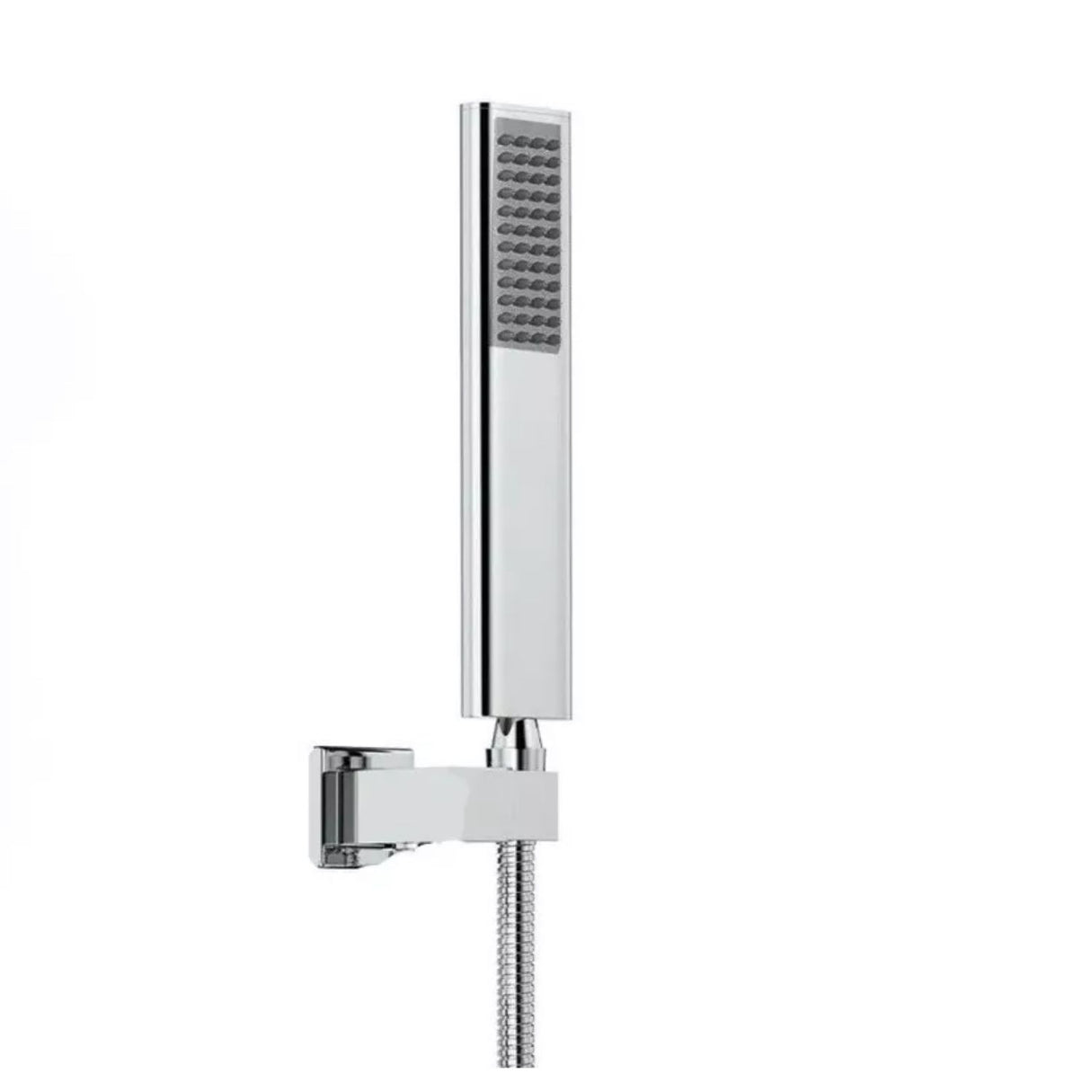 Mango Teleducha Slim Alargada Cromada en Acero Inoxidable (SUS304), Entrada de ½”, Chorro Tipo Lluvia