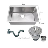 LAVAPLATOS SATINADO 55X45 EN ACERO INOX 304