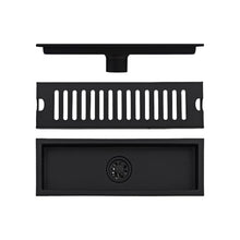 Rejilla Rectangular 30 Cm Ladrillo Negra Acero
