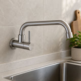 Llave Lavaplatos Pared Agua Fría Acero Inox 304