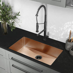 Lavaplatos Lujo Acero Inoxidable 60 x 45 Oro Rosa Alta Calidad