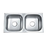 Lavaplatos Doble Acero Inoxidable SubMontar 82 x 43 cm
