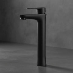 Lavamanos Monocontrol Alto Posto Negro Mate Diseño Moderno