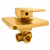 Monocontrol Ducha Cuadrado Oro 12 cm Empotrado para Baño