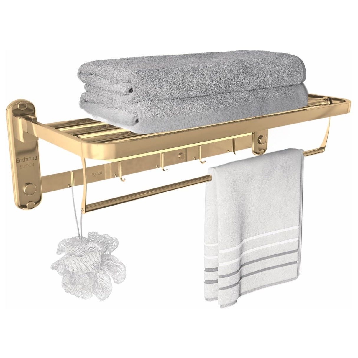 Toallero Hotelero en Acero SUS304 Dorado Multifuncional
