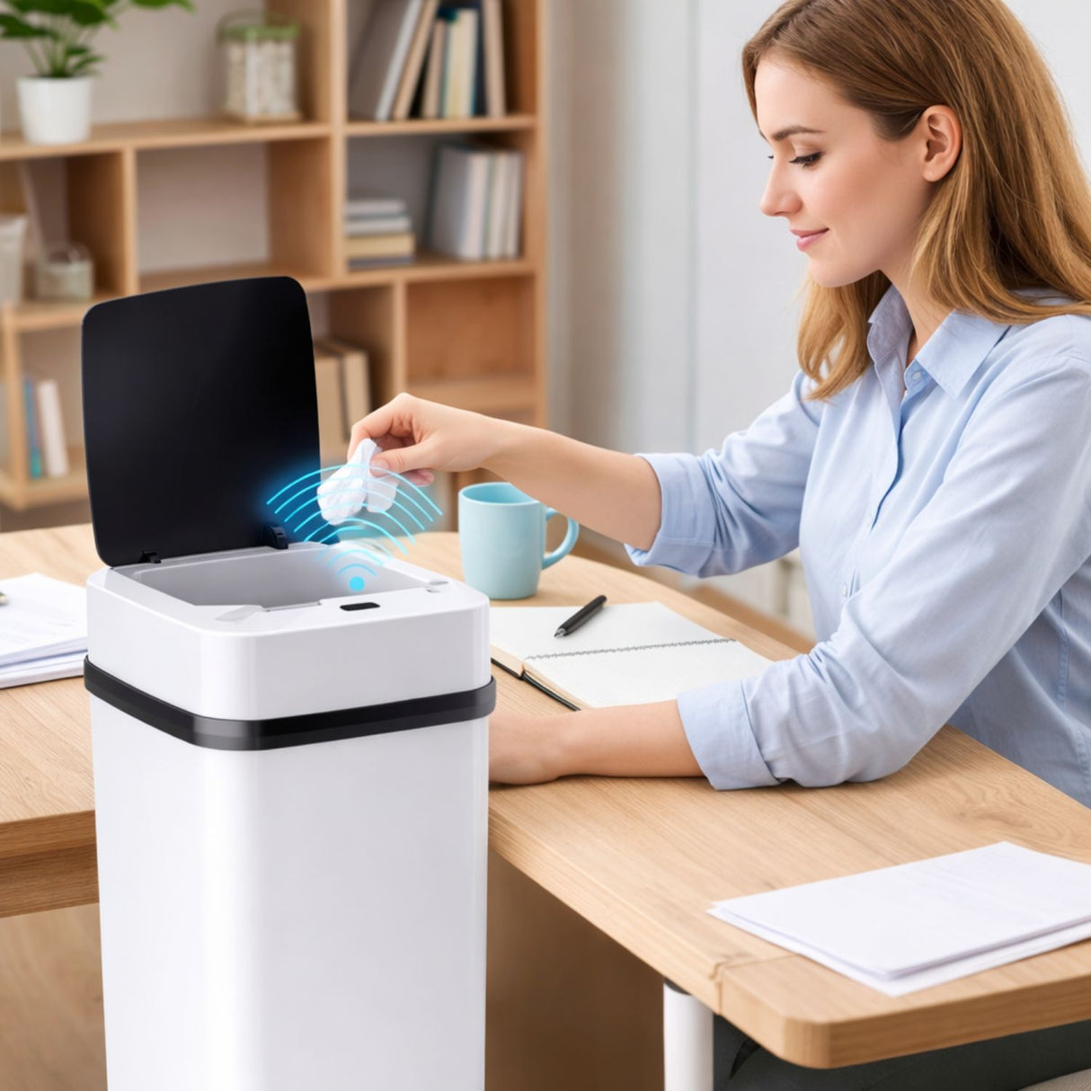 Papelera Inteligente con Sensor Automático 15L