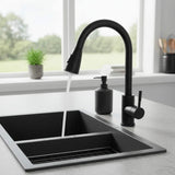 Grifería Monocontrol Lavaplatos Extensible Negro