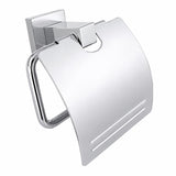 Portarrollos para Baño con Tapa Base Cuadrada Cromado
