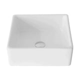 Lavamanos de Sobreponer Cuadrado Cerámico Blanco 39 × 39 cm