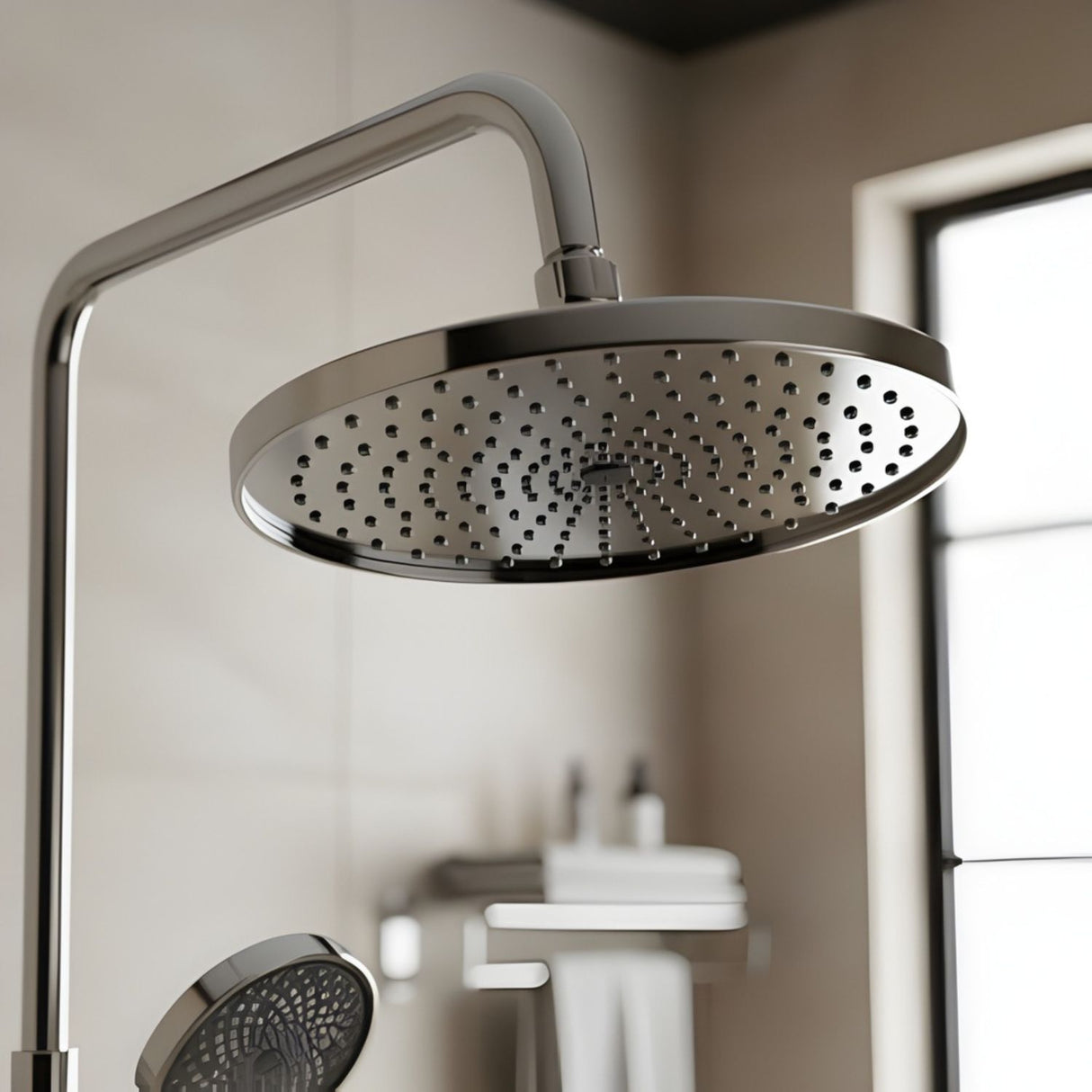 Columna De Ducha Con Mezclador Lusso Níquel Texturizado