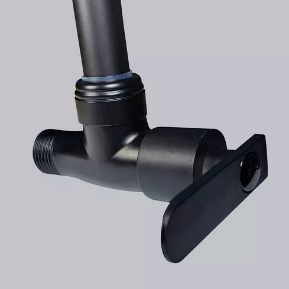 Grifería De Pared Para Lavaplatos Negra Agua Fría