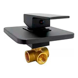 Monocontrol Ducha Cuadrado Negro Mate 12 cm Empotrado para Baño