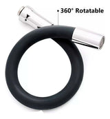 Grifería Llave De Mesón Agua Fria Flexible Negro Negro Mate
