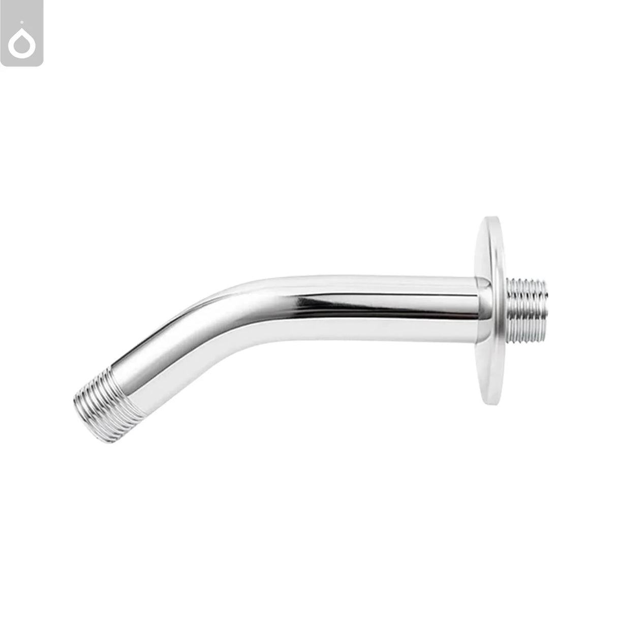 Tubo Regadera Curvo 15.5x7 Cm Cromado
