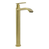Llave Alta para Lavamanos Cascada 30,5 cm Agua Fría Oro Cepillado