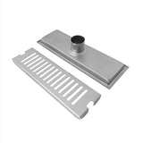 Rejilla Anticucaracha para Piso 20 x 10 cm Acero Inoxidable Satinado con Trampa Antiolores