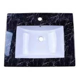 LAVAMANOS INTEGRADO EN PORCELANA NEGRO 60*47CM