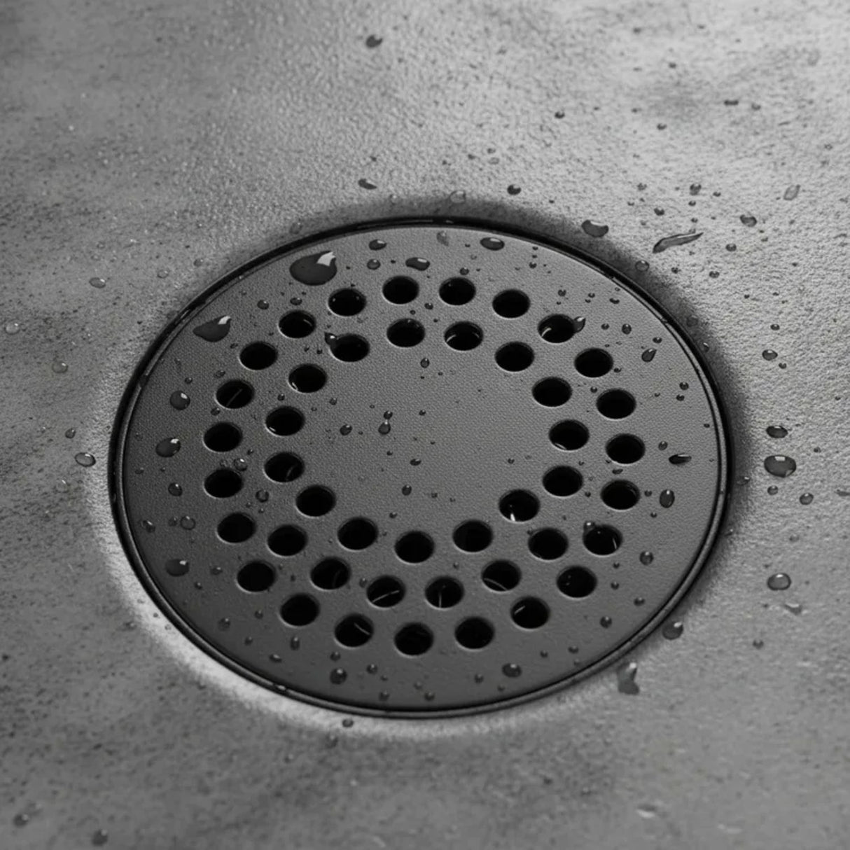 Rejilla Piso Cuadrada 10 X 10 Negro Mate Diseño Moderno SS304