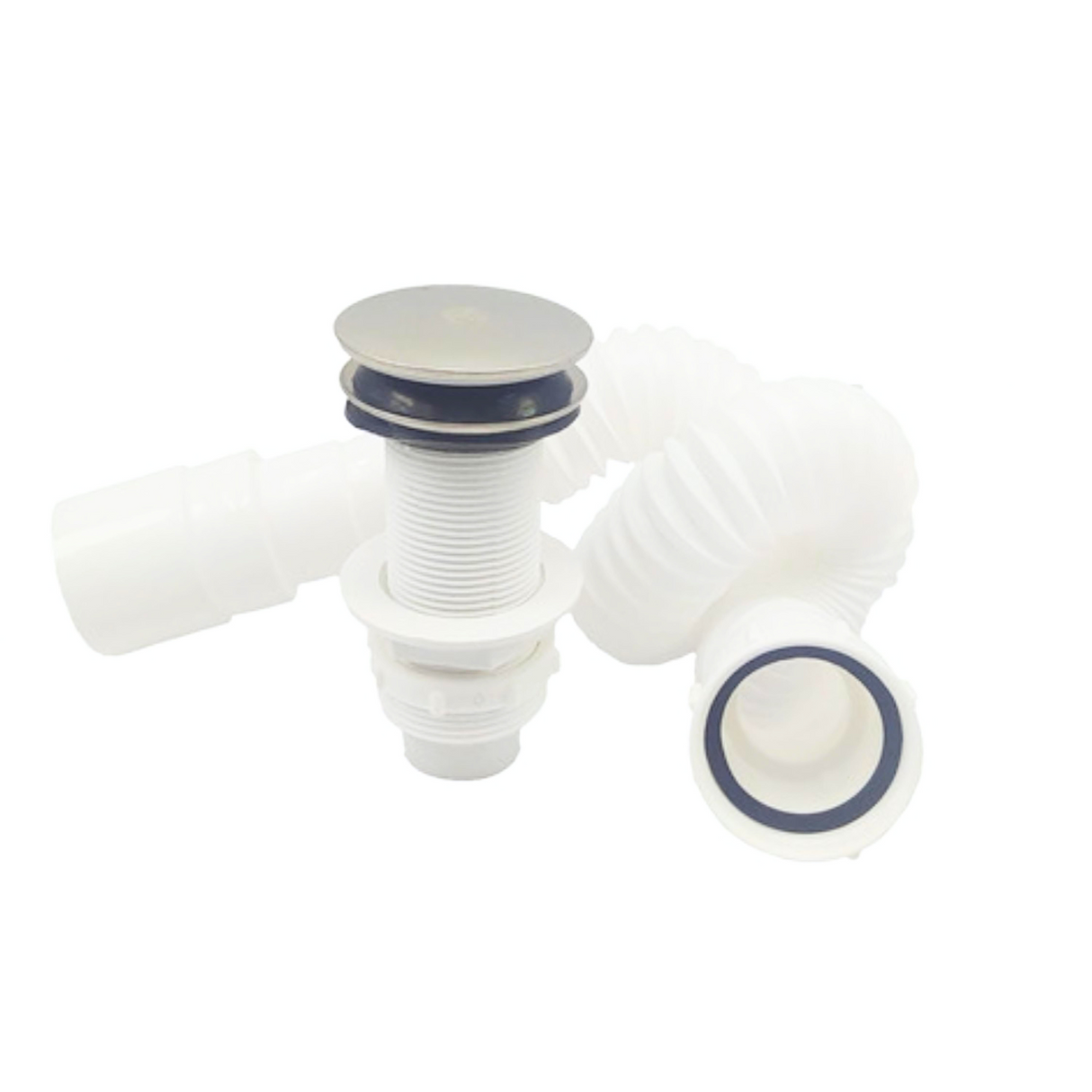 Sifón Desague Flexible Con Push ABS
