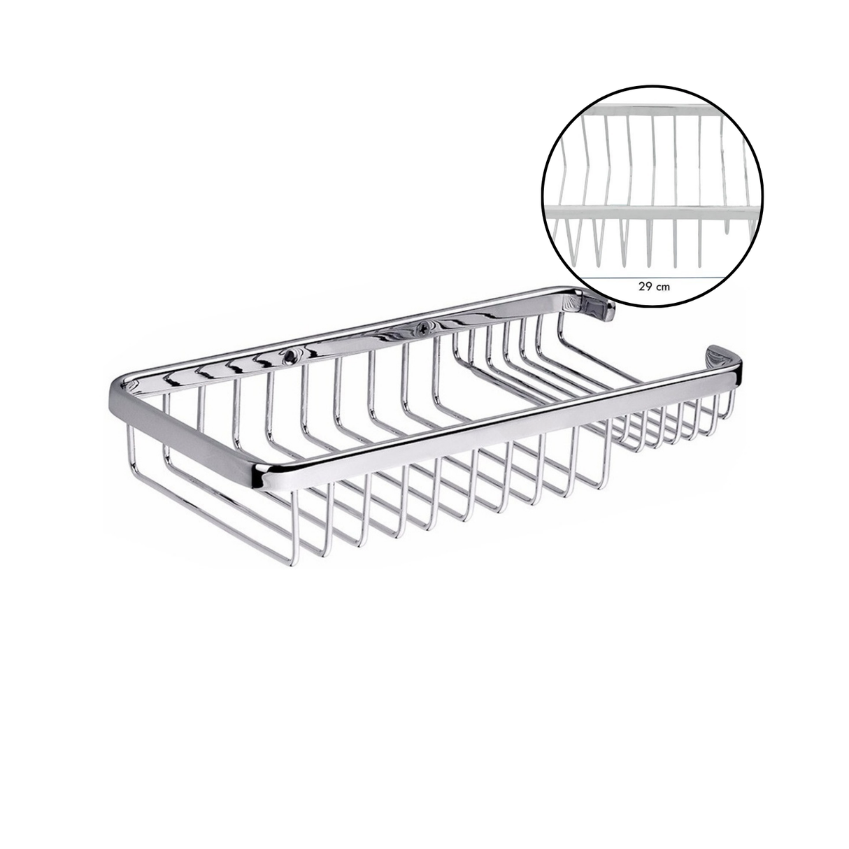 Jabonera Para Baño Canastilla Dos Puestos Cromada