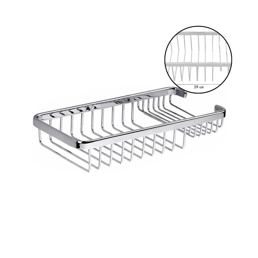 Jabonera Para Baño Canastilla Dos Puestos Cromada
