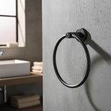 Juego Accesorios Baño Singolo X 6 Gris Concreto Diseño Moderno