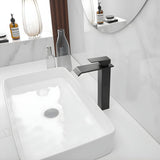 Monocontrol Lavamanos Alto Cascada Acero Inoxidable 304 28 cm Altura Diseño Premium Baño Moderno