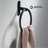 Porta Rollo+Perchero Doble Base+Toallero Aro+Toallero Barra De 60cm