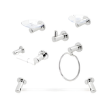 Juego Accesorios Baño 6 Piezas Cromo Salento