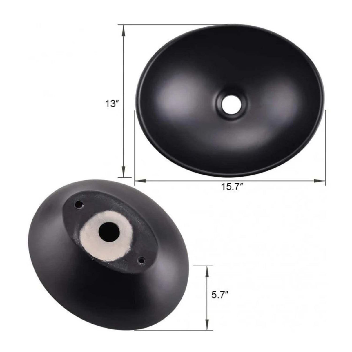 Kit Lavamanos Negro Canoa Sobreponer Grifería Desagüe