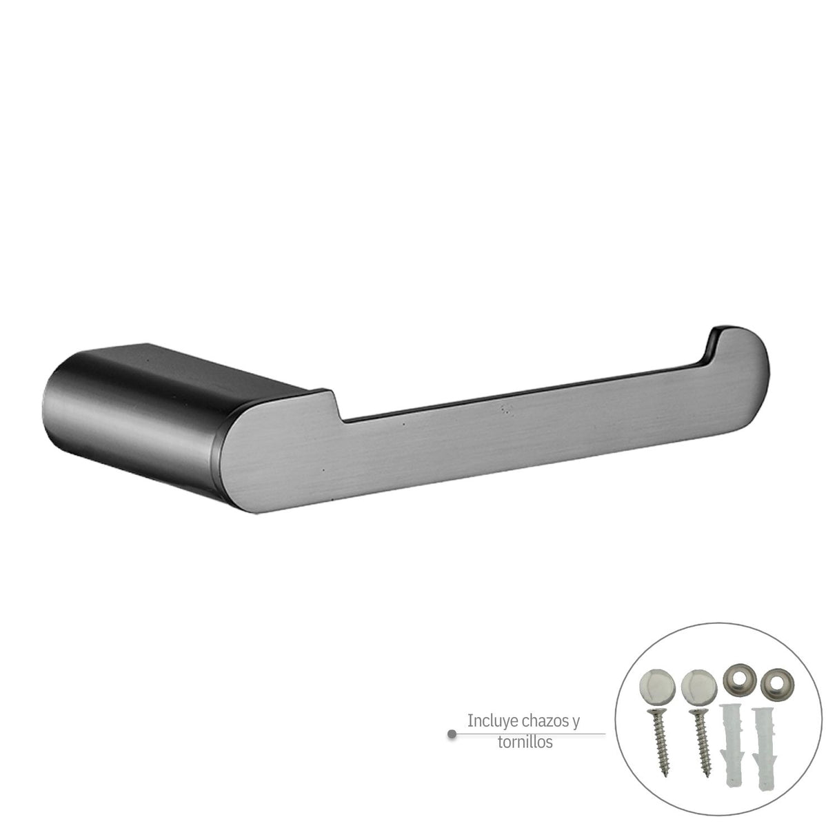 Toallero Manos Gris Níquel Antihuellas Kassel Con Tornillos