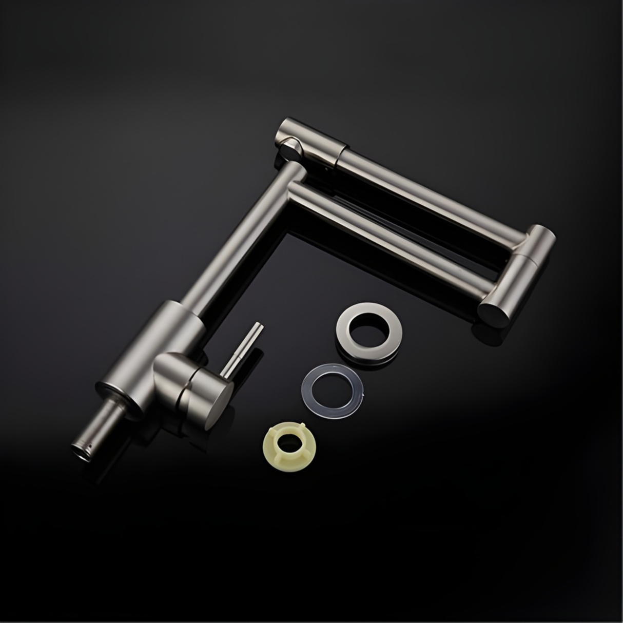 Grifería Monocontrol Cuello Plegable Niquel Texturizado Sovrano