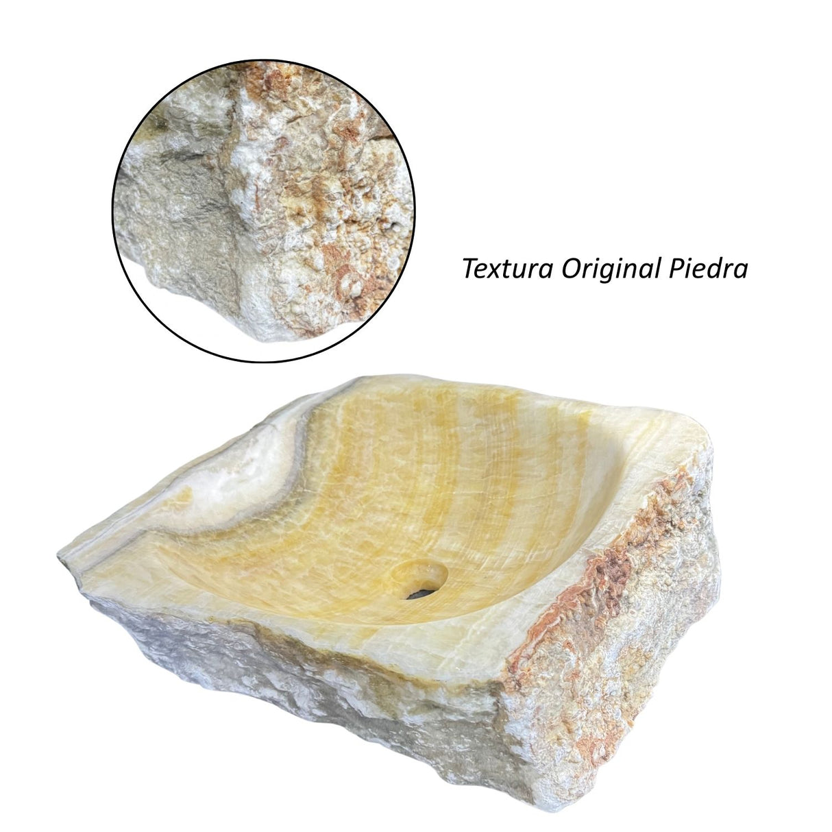 Lavamanos en Piedra Natural Linea Quarzo Amarillo