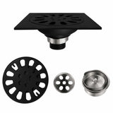 Rejilla de Piso Negro Liviana 10*10 Flor