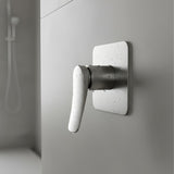 Mezclador Ducha Monocontrol Volare Gris Concreto Diseño Moderno