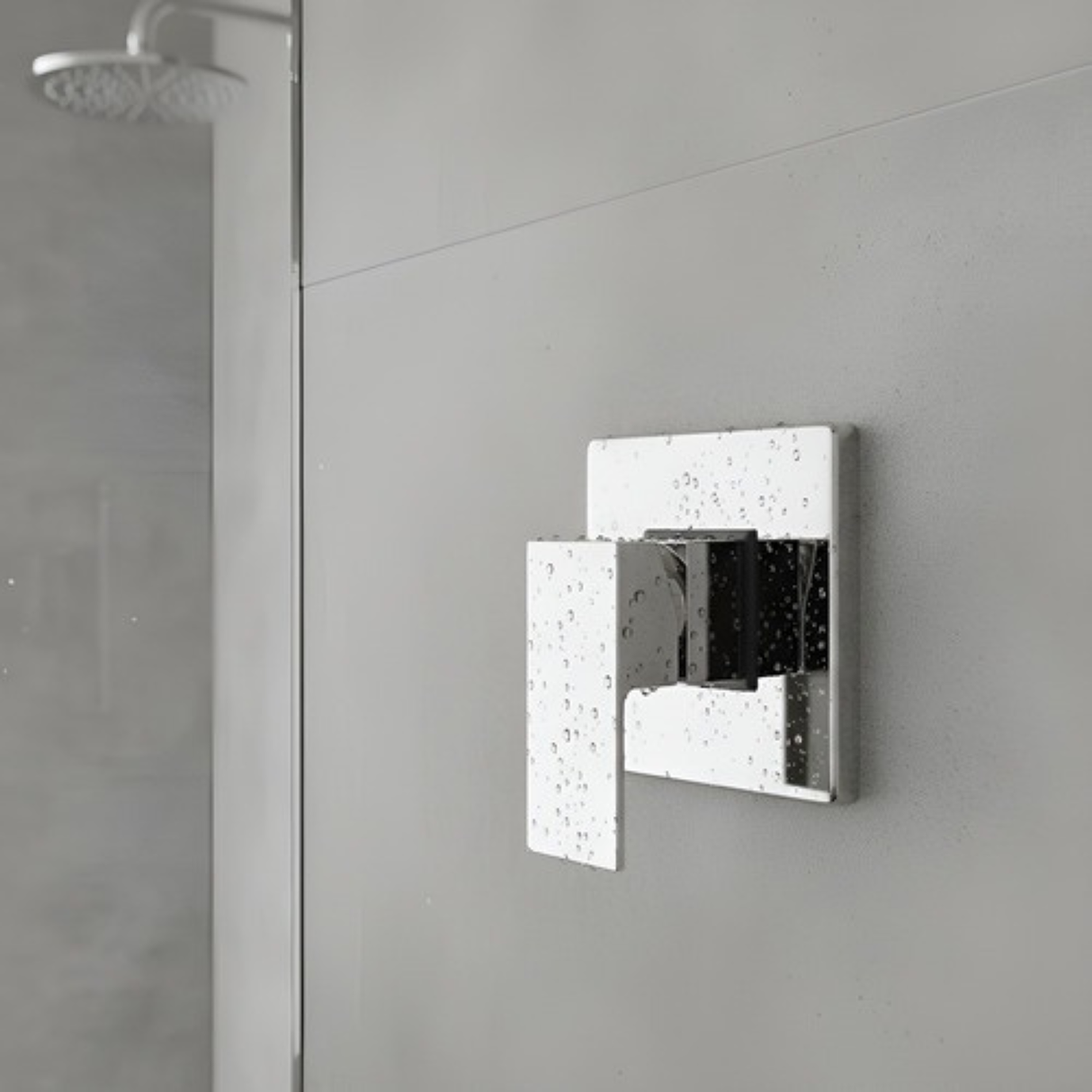 Mezcladora monocontrol p/ducha cuadrado acabado cromo