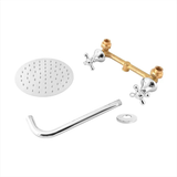 Ducha Mezcladora Bonn Cromada con Regadera 20 cm y Brazo 28 cm