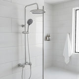 Columna De Ducha Con Mezclador Lusso Níquel Texturizado